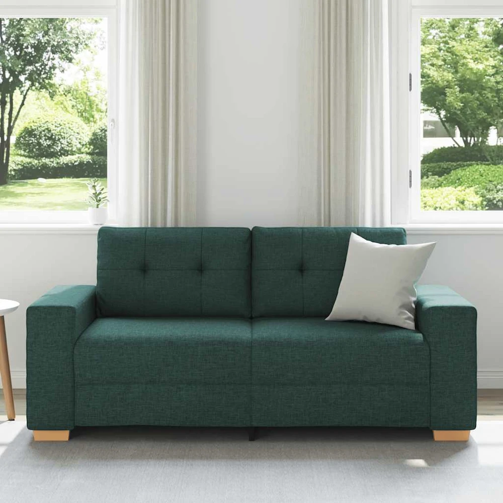 Dvivietė sofa, tamsiai žalia, 180x77x82 cm, audinys