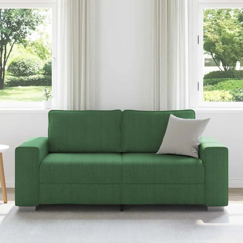 Dvivietė sofa, tamsiai žalia, 180x77x82 cm, velvetas, audinys