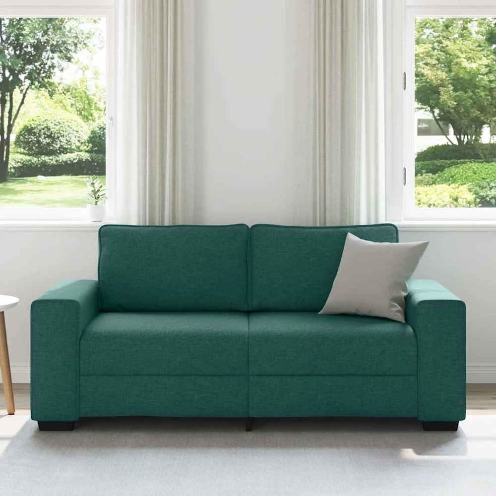Dvivietė sofa, tamsiai žalia, 180x77x82 cm, audinys