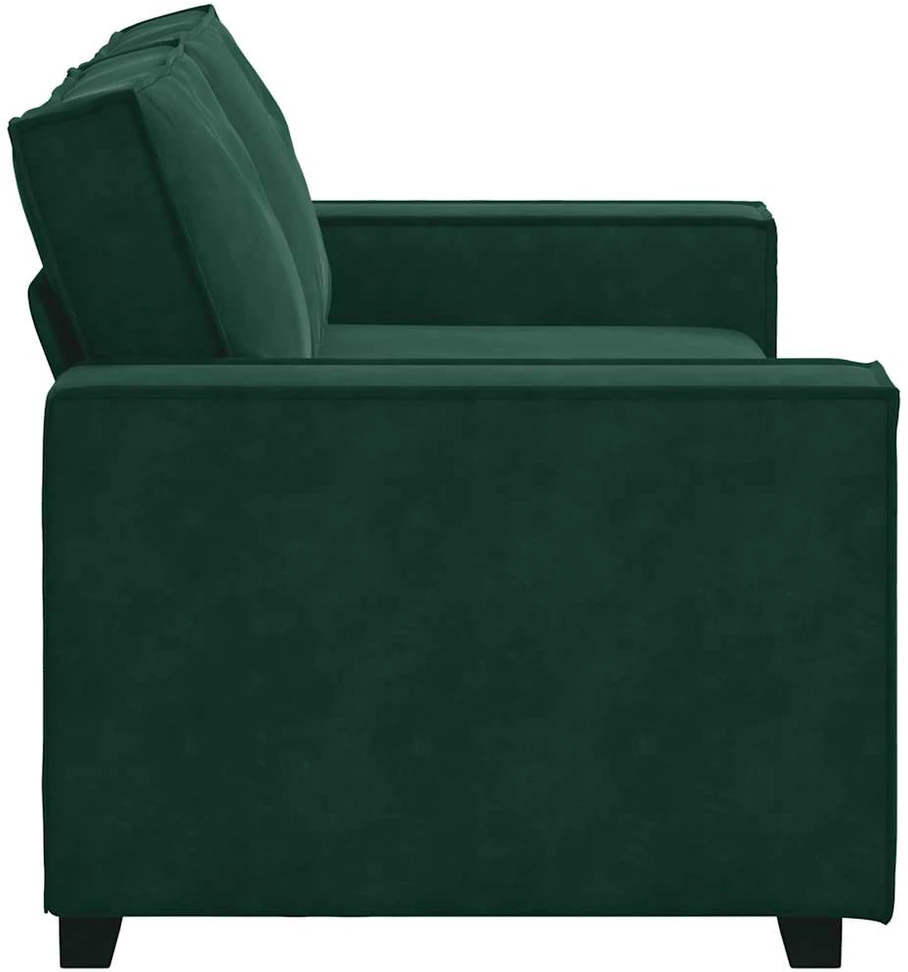 Dvivietė sofa, tamsiai žalia, 180x78x84 cm, aksomas