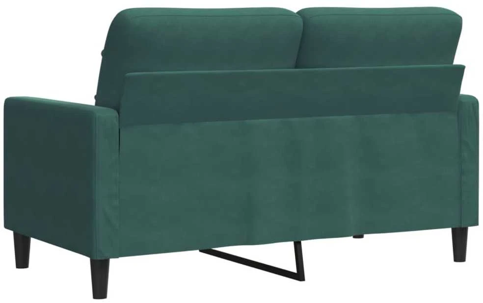 Dvivietė sofa, tamsiai žalios spalvos, 120cm, aksomas