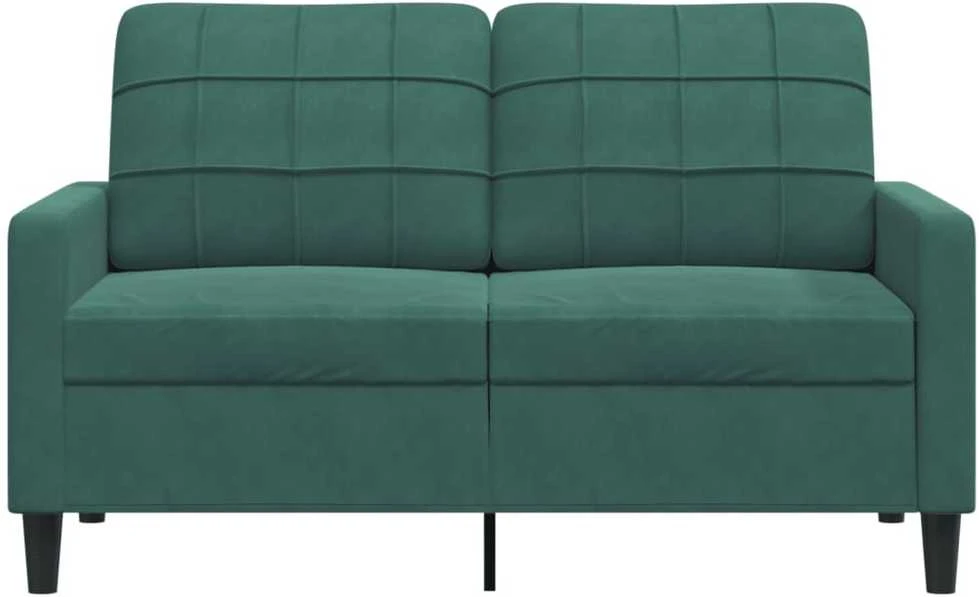 Dvivietė sofa, tamsiai žalios spalvos, 120cm, aksomas