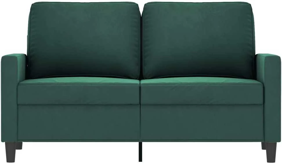 Dvivietė sofa, tamsiai žalios spalvos, 120cm, aksomas