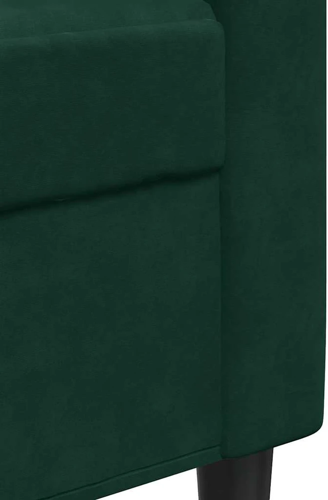 Dvivietė sofa, tamsiai žalios spalvos, 120cm, aksomas