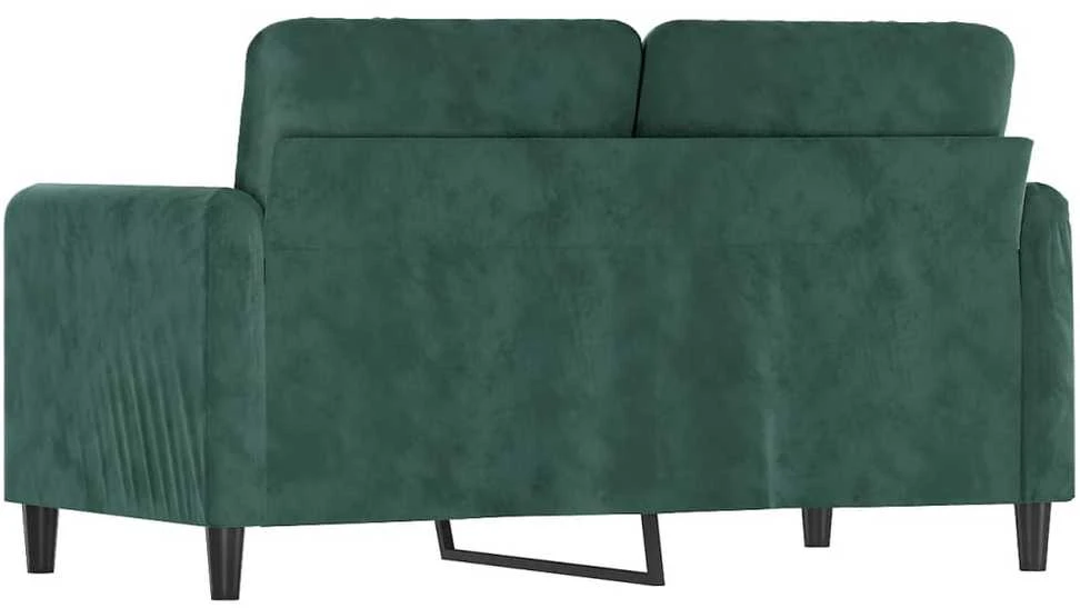 Dvivietė sofa, tamsiai žalios spalvos, 120cm, aksomas