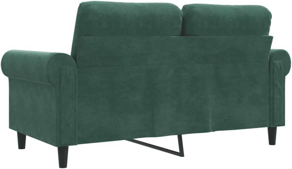 Dvivietė sofa, tamsiai žalios spalvos, 120cm, aksomas