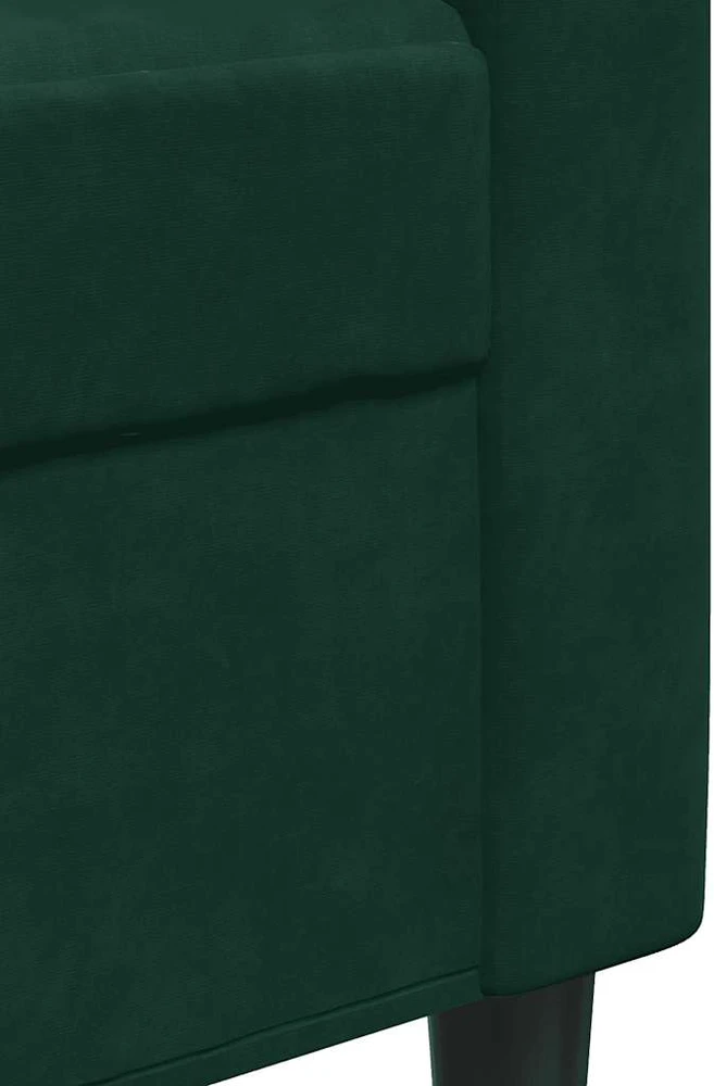 Dvivietė sofa, tamsiai žalios spalvos, 140cm, aksomas