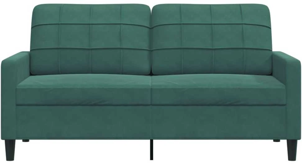 Dvivietė sofa, tamsiai žalios spalvos, 140cm, aksomas