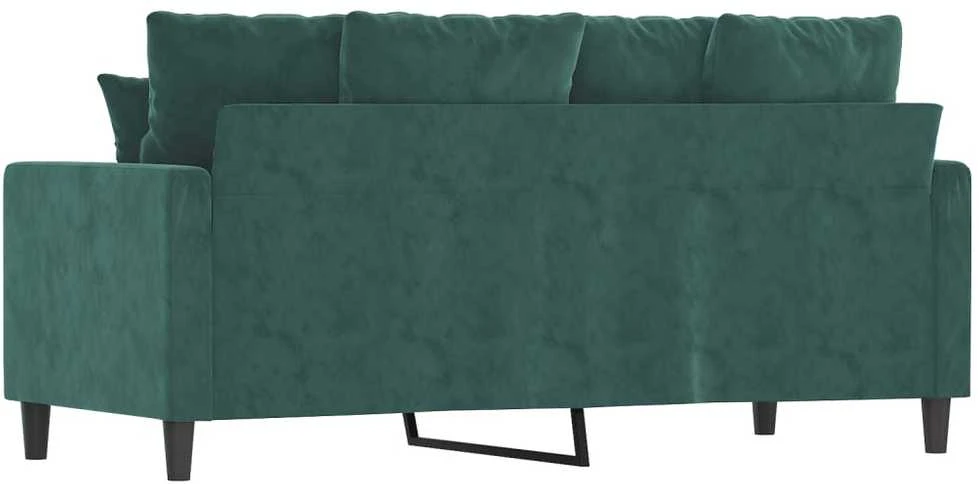Dvivietė sofa, tamsiai žalios spalvos, 140cm, aksomas