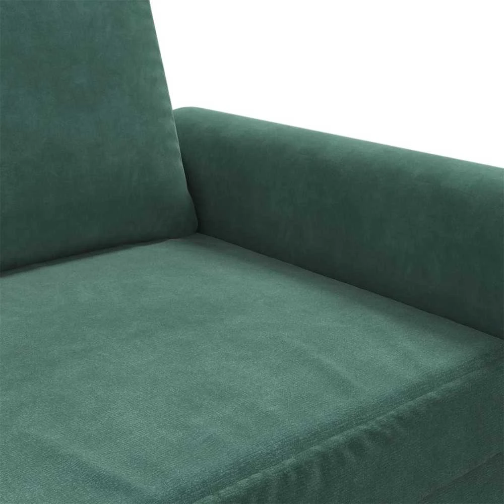 Dvivietė sofa, tamsiai žalios spalvos, 140cm, aksomas
