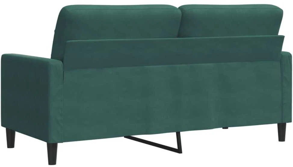 Dvivietė sofa, tamsiai žalios spalvos, 140cm, aksomas
