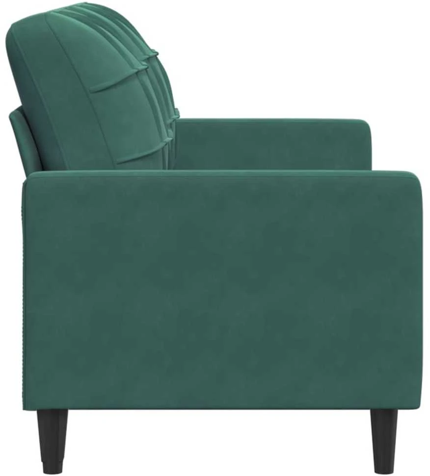 Dvivietė sofa, tamsiai žalios spalvos, 140cm, aksomas