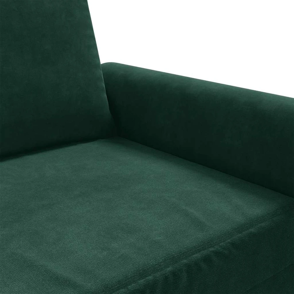 Dvivietė sofa, tamsiai žalios spalvos, 140cm, aksomas