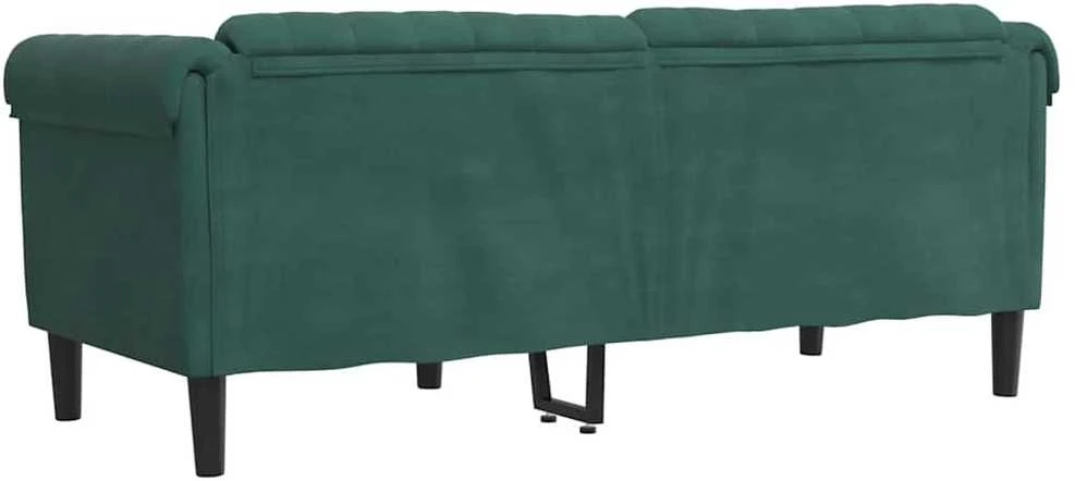 Dvivietė sofa, tamsiai žalios spalvos, aksomas