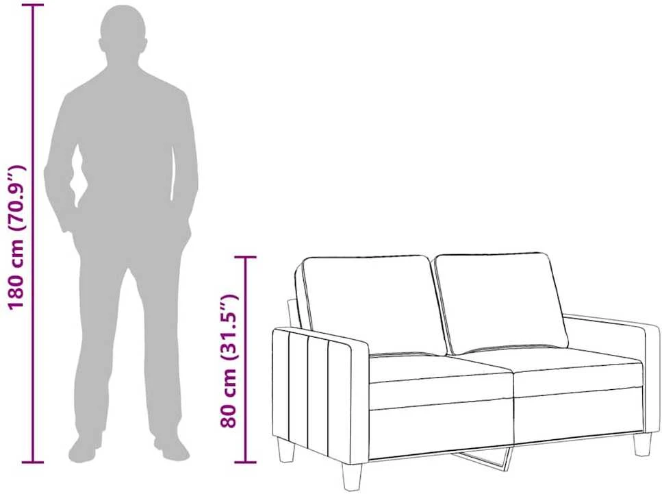Dvivietė sofa, taupe spalvos, 120cm, audinys