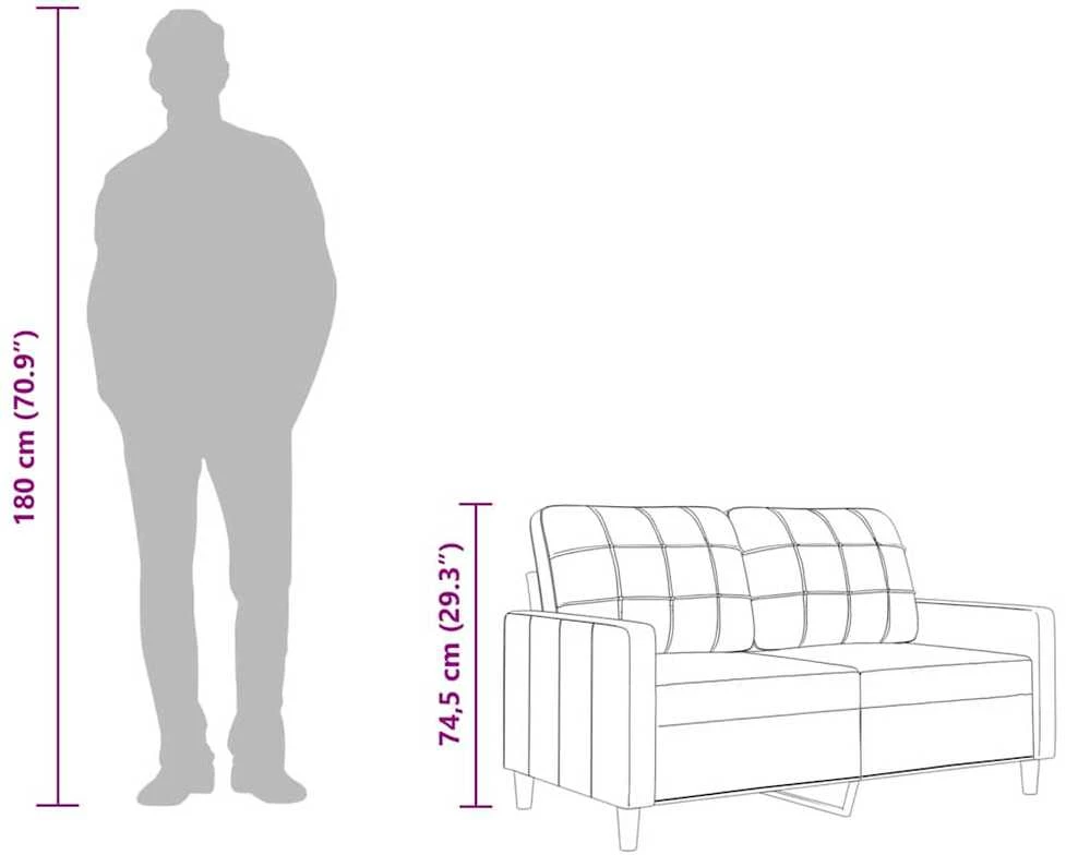 Dvivietė sofa, taupe spalvos, 120cm, audinys