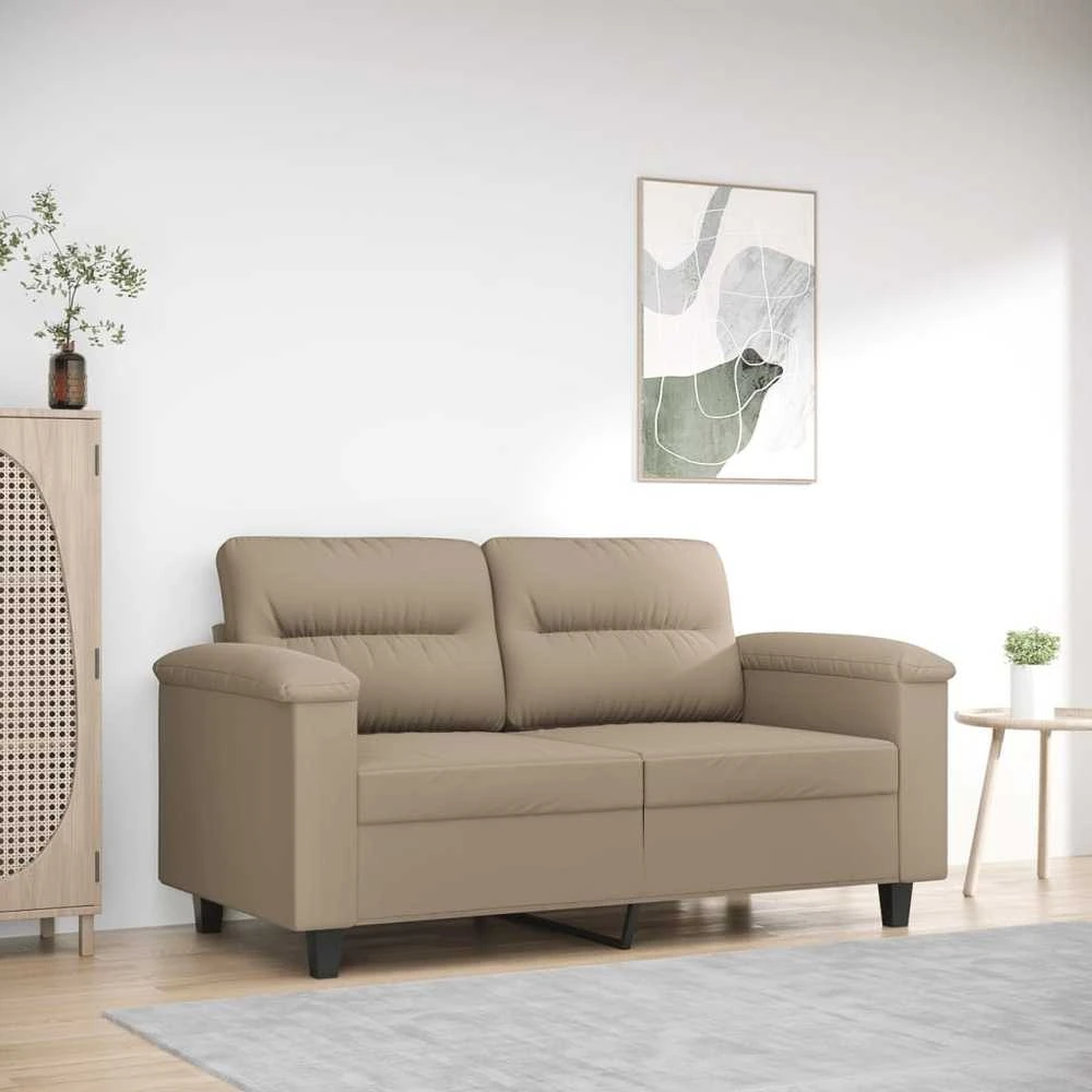 Dvivietė sofa, taupe spalvos, 120cm, mikropluošto audinys