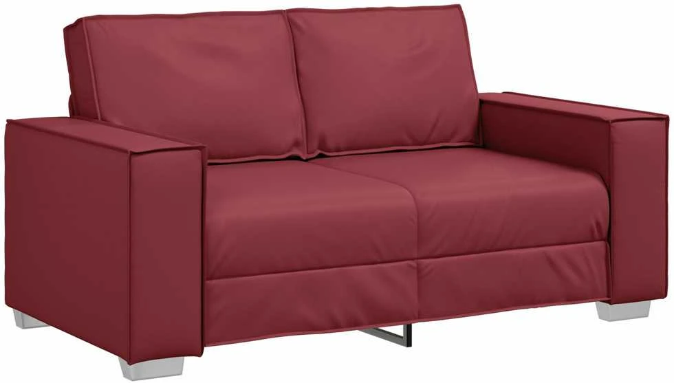 Dvivietė sofa Vyno raudona 160 cm Dirbtinė oda
