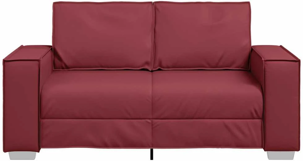 Dvivietė sofa Vyno raudona 160 cm Dirbtinė oda