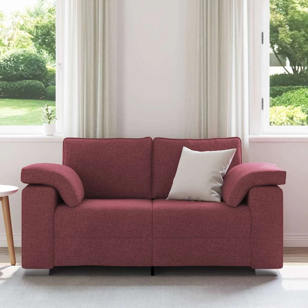 Dvivietė sofa Vyno raudona 160 cm audinys