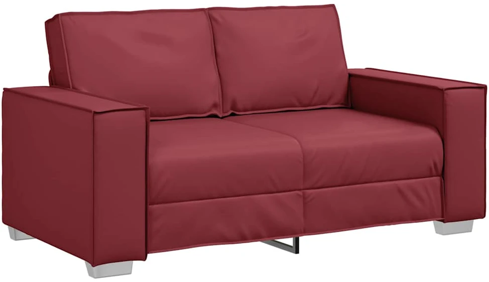 Dvivietė sofa Vyno raudona 160 cm Dirbtinė oda