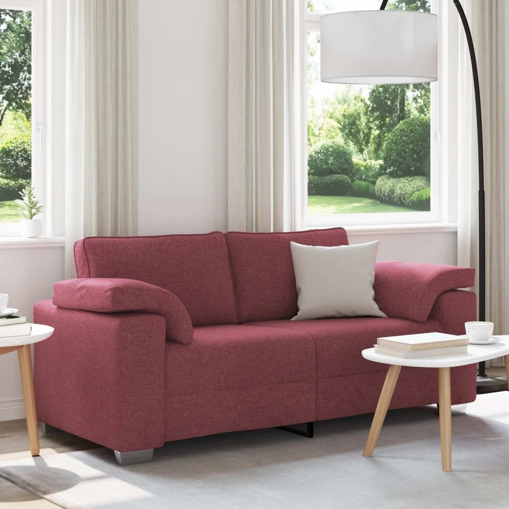Dvivietė sofa Vyno raudona 180 cm audinys