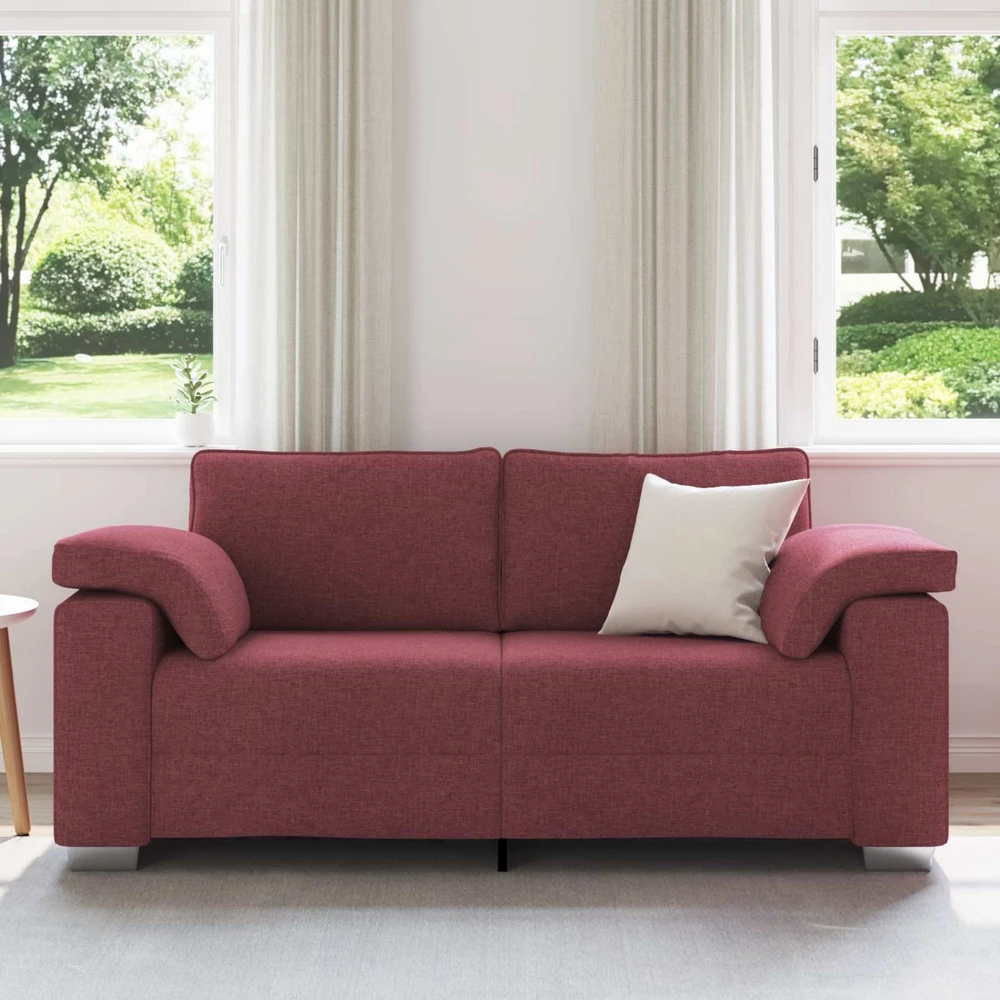 Dvivietė sofa Vyno raudona 180 cm audinys