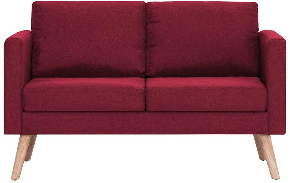 Dvivietė sofa, vyno raudonos spalvos, audinys