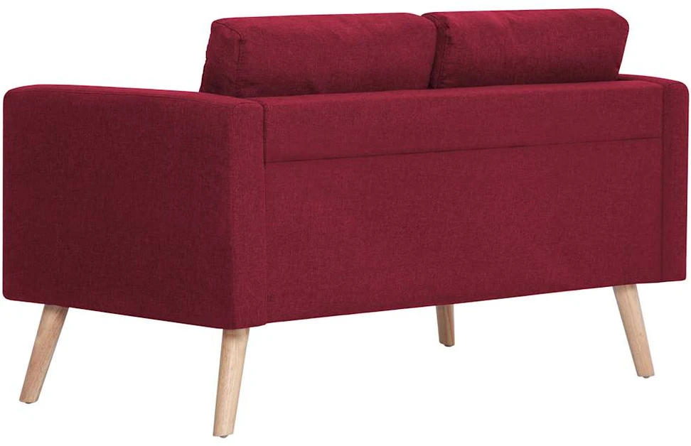 Dvivietė sofa, vyno raudonos spalvos, audinys