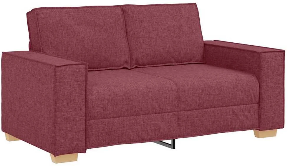 Dvivietė sofa, vyno raudonumo, 160x78x84 cm, audinys