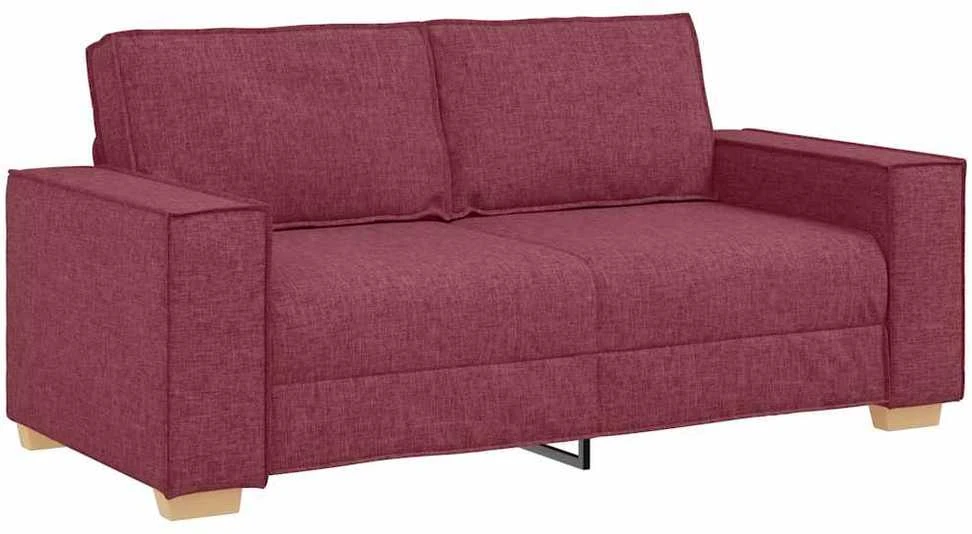 Dvivietė sofa, vyno raudonumo, 180x78x84 cm, audinys