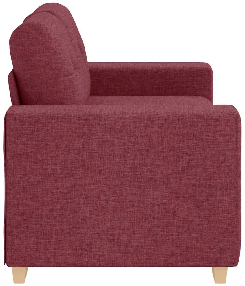 Dvivietė sofa, vyno raudonumo, 160x77x82 cm, audinys
