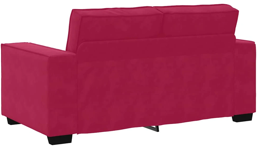 Dvivietė sofa, vyno raudonumo, 160x78x84 cm, aksominė