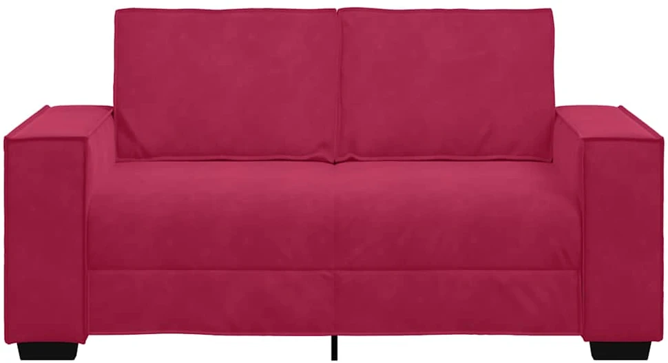 Dvivietė sofa, vyno raudonumo, 160x78x84 cm, aksominė