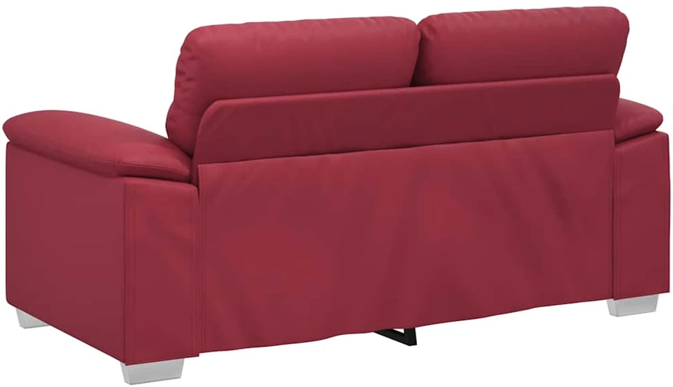 Dvivietė sofa, vyno raudonumo, 160x81x84 cm, dirbtinė oda