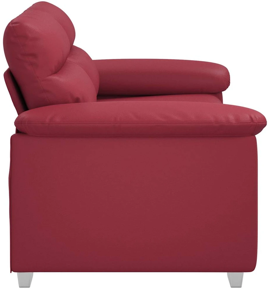 Dvivietė sofa, vyno raudonumo, 160x81x84 cm, dirbtinė oda
