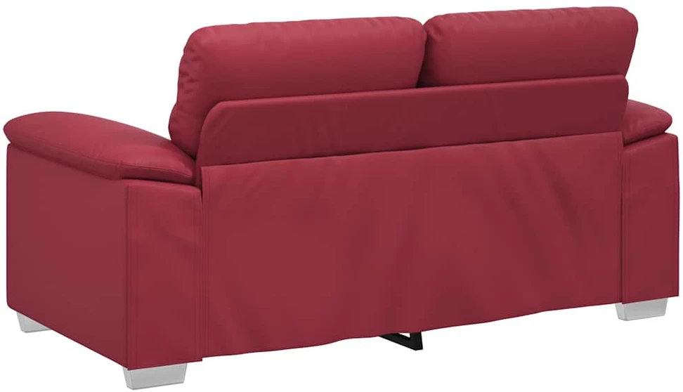 Dvivietė sofa, vyno raudonumo, 160x81x84 cm, dirbtinė oda