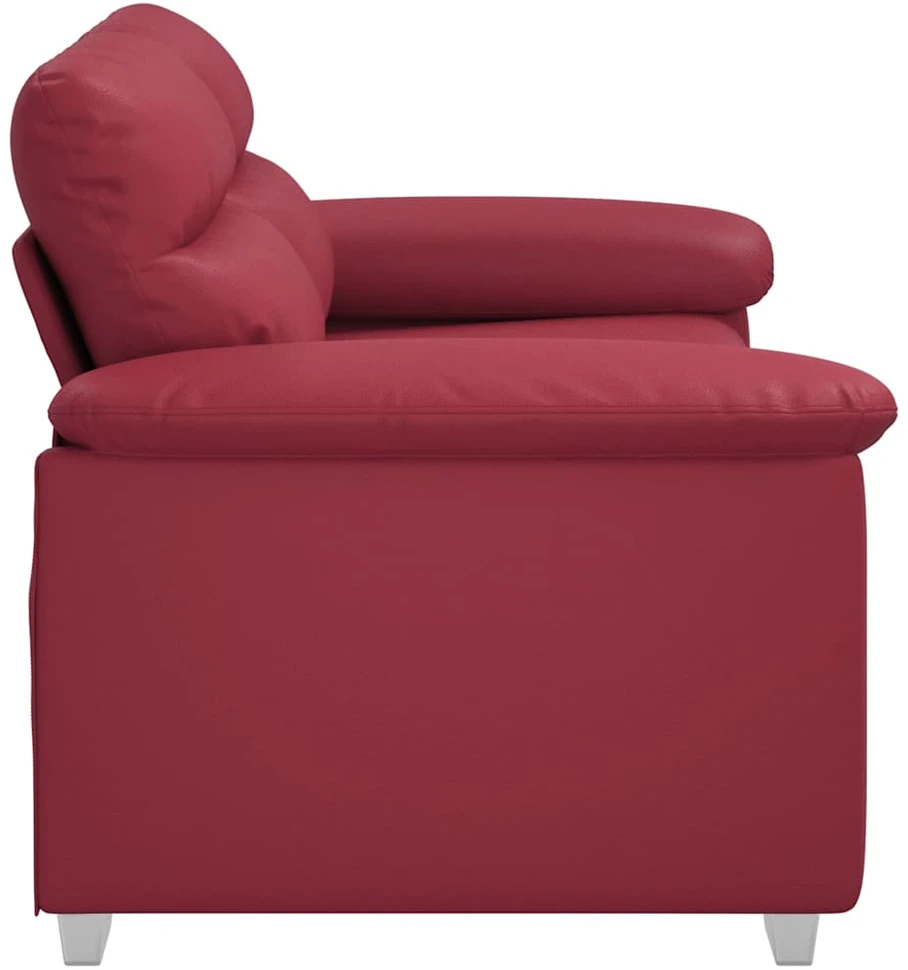 Dvivietė sofa, vyno raudonumo, 160x81x84 cm, dirbtinė oda
