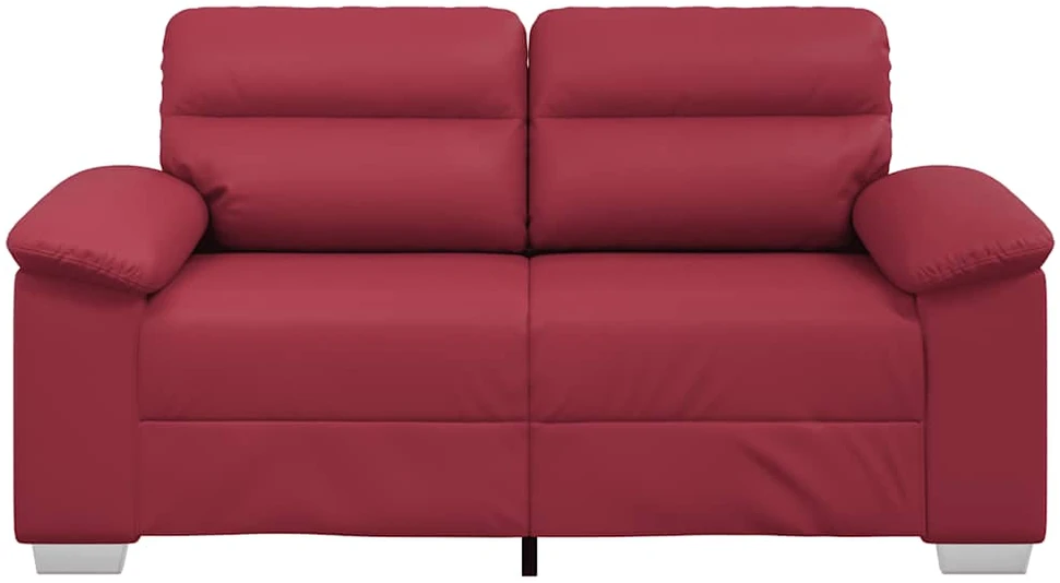 Dvivietė sofa, vyno raudonumo, 160x81x84 cm, dirbtinė oda