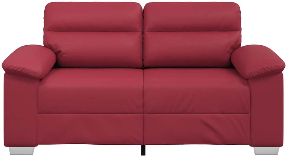 Dvivietė sofa, vyno raudonumo, 160x81x84 cm, dirbtinė oda