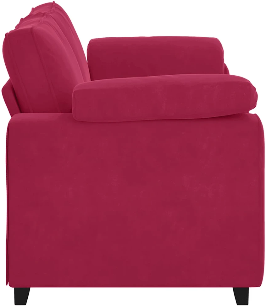 Dvivietė sofa, vyno raudonumo, 180x77x82 cm, aksominė