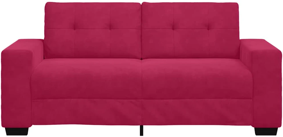 Dvivietė sofa, vyno raudonumo, 180x77x82 cm, aksominė