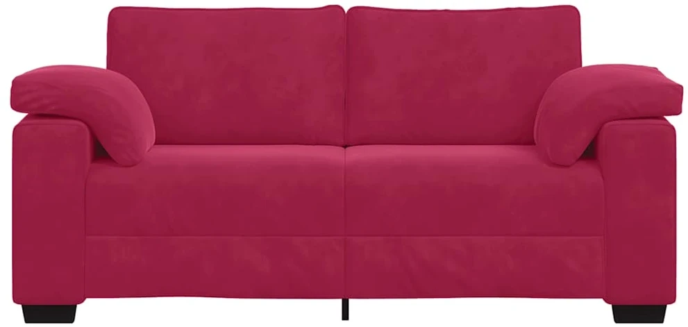 Dvivietė sofa, vyno raudonumo, 180x77x82 cm, aksominė