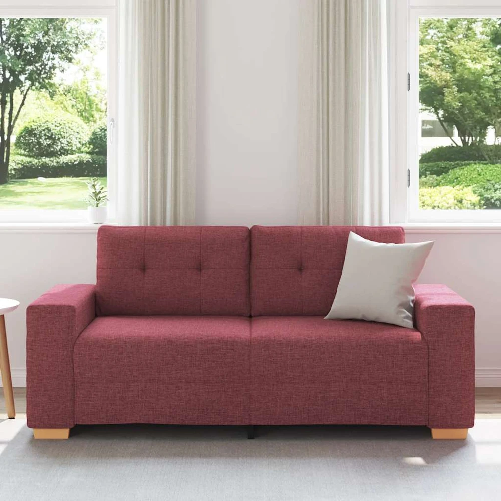 Dvivietė sofa, vyno raudonumo, 180x77x82 cm, audinys