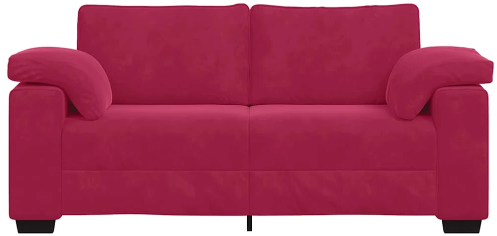 Dvivietė sofa, vyno raudonumo, 180x77x82 cm, aksominė