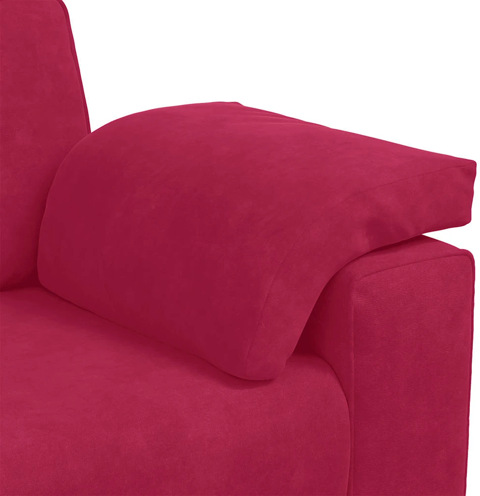 Dvivietė sofa, vyno raudonumo, 180x77x82 cm, aksominė