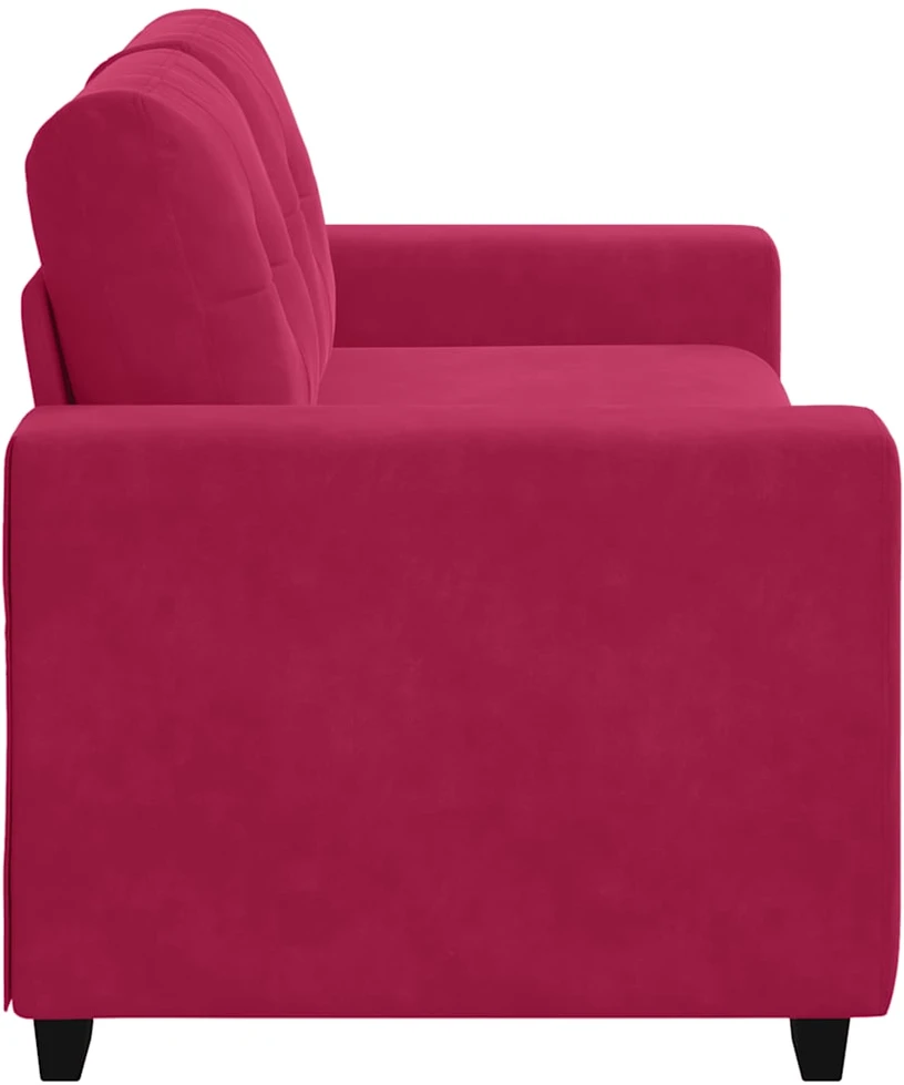 Dvivietė sofa, vyno raudonumo, 180x77x82 cm, aksominė