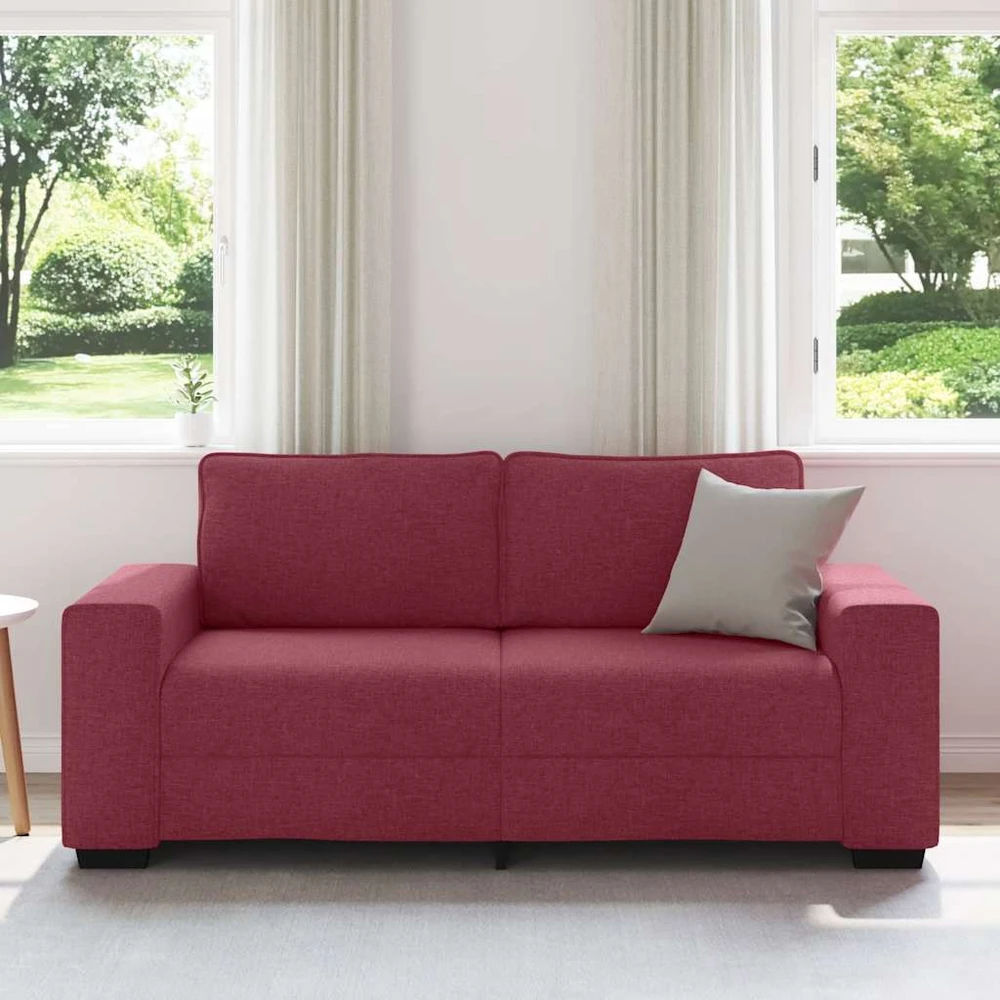 Dvivietė sofa, vyno raudonumo, 180x77x82 cm, audinys