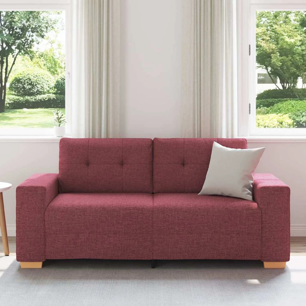 Dvivietė sofa, vyno raudonumo, 180x77x82 cm, audinys