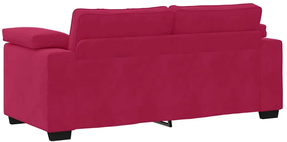 Dvivietė sofa, vyno raudonumo, 180x77x82 cm, aksominė